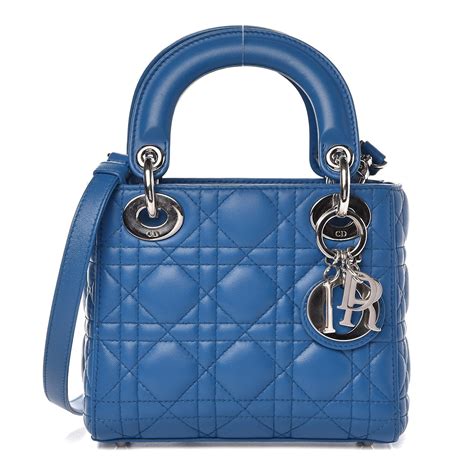 lady dior blue lambskin